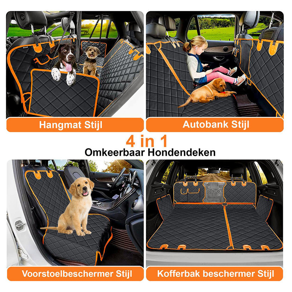 PetsPals MuttMobile™ – Hundedecke, Auto-Rücksitz-Schutzhülle, Kofferraum